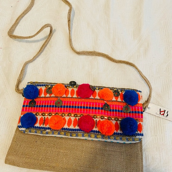 Super fun little summer straw look bag, NWT, America & Beyond - Picture 1 of 5